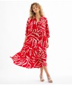 Robe à manches 34 imprimée en viscose femme [MISSING]
